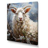 White Sheep's Siesta - Sheep Framed Canvas Art