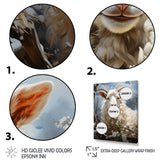 White Sheep's Siesta - Sheep Framed Canvas Art