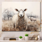 Sheep Silent Symphony - Animals Canvas Wall Art