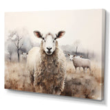 Sheep Silent Symphony - Animals Canvas Wall Art