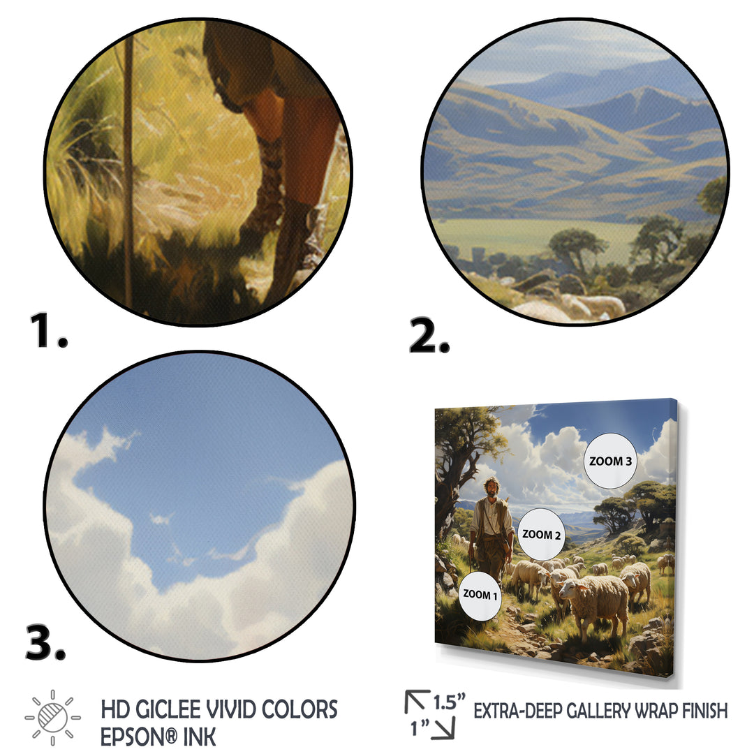 The Shepherds Song - Sheep Canvas Wall Art
