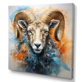 Teal Sheep Transcendent Wool - Sheep Canvas Wall Art