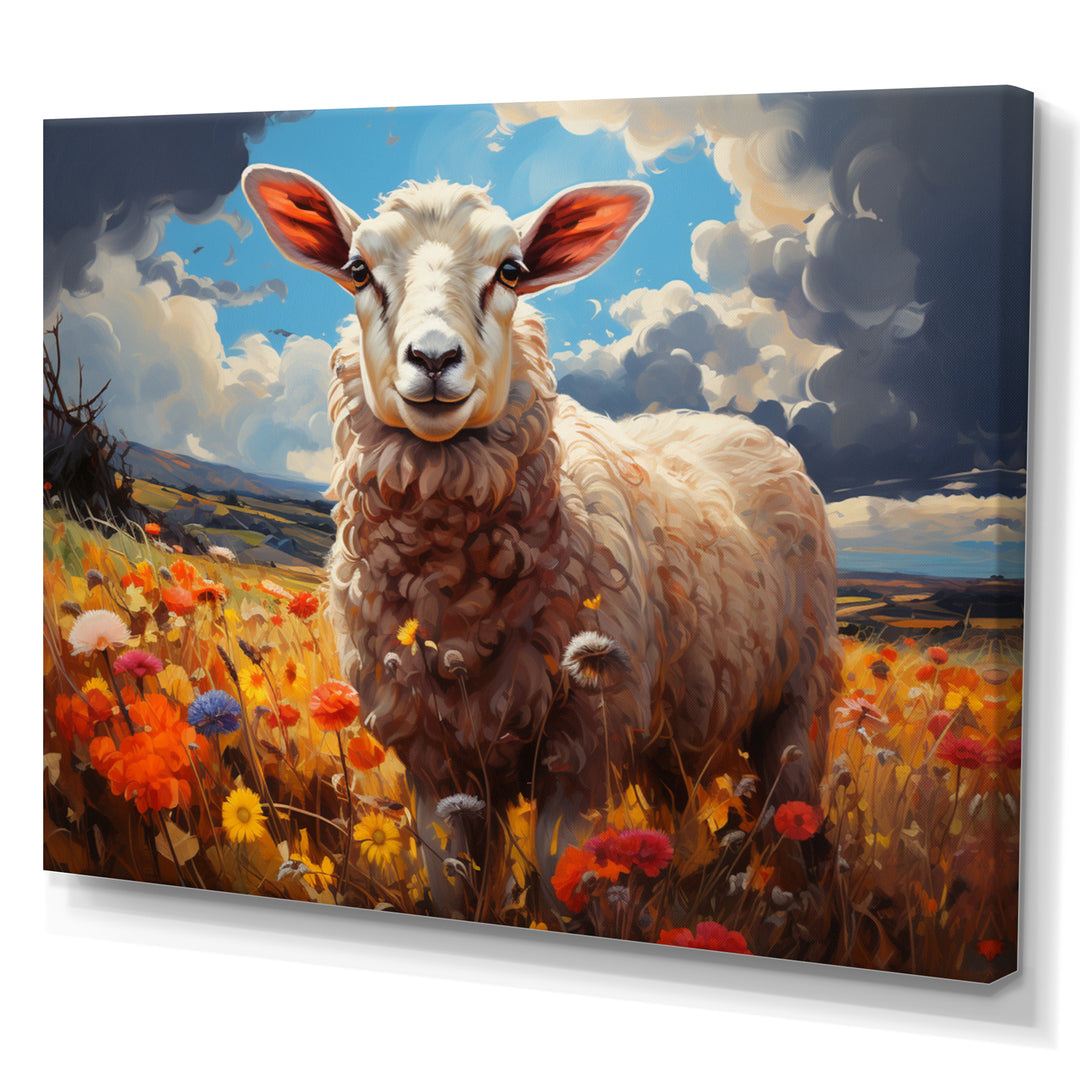 Sheep Vibrant Meadows - Sheep Wall Decor
