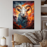 Teal Sheep Woolen Symphony - Teal Sheep Wall Art
