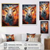 Teal Sheep Woolen Symphony - Teal Sheep Wall Art