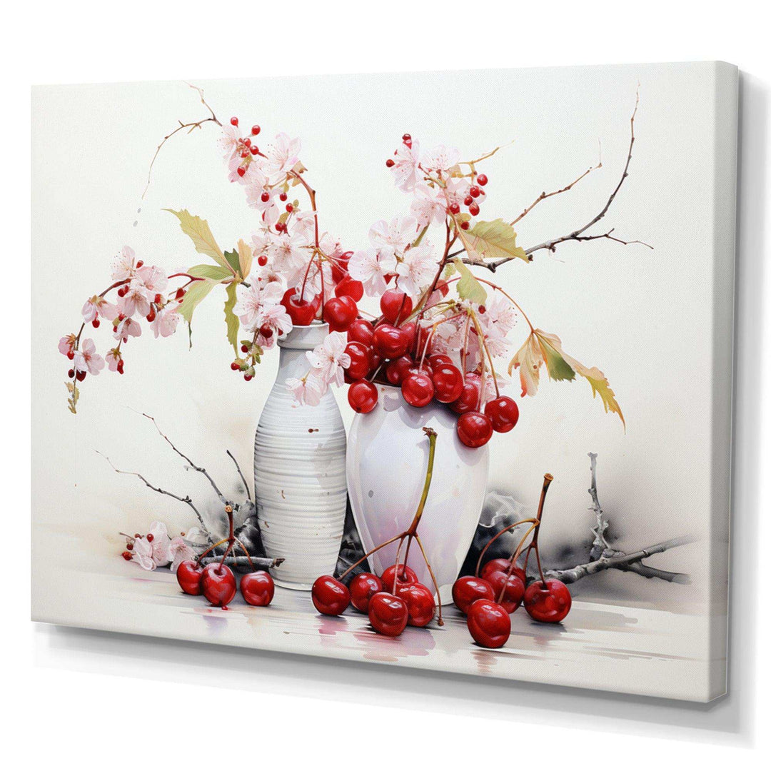 Cherry Simplicity - Food &amp; Beverage Canvas Wall Art