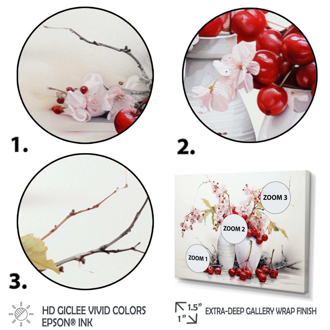 Cherry Simplicity - Food &amp; Beverage Canvas Wall Art