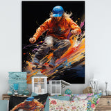 Skateboard Abstract Ollie - Skateboard Canvas Wall Art