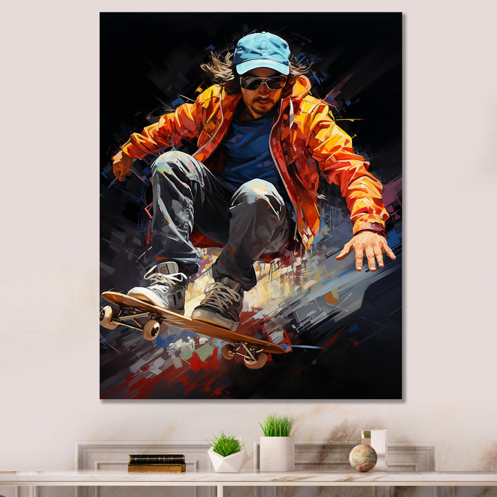 Skateboard Dynamic Grind - Skateboard Canvas Wall Art