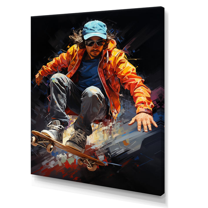 Skateboard Dynamic Grind - Skateboard Canvas Wall Art