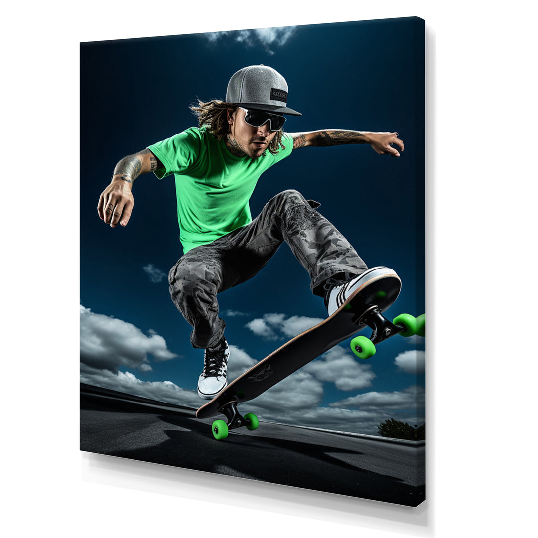 Skateboard Thrills - Skateboard Canvas Wall Art