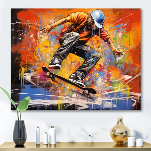 Skateboard Street Canvas I - Skateboard Canvas Wall Art