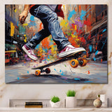 Skateboard Street Fusion - Skateboard Canvas Wall Art