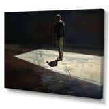 Skateboard Street Shadows - Transportation Canvas Wall Art