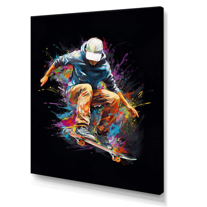 Skateboard Urban Flow I - Skateboard Canvas Wall Art
