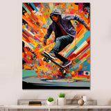Skateboard Urban Rhythms - Skateboard Canvas Wall Art