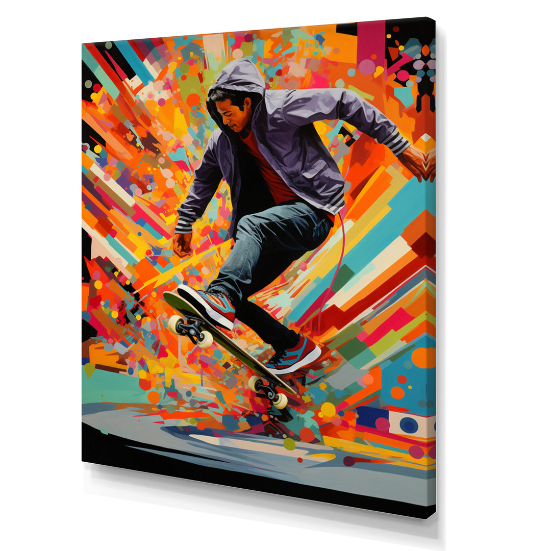 Skateboard Urban Rhythms - Skateboard Canvas Wall Art