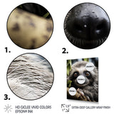 Sloth Portrait Vibrant - Sloth Framed Canvas Art