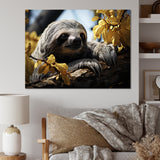 Sloth Slow Motion Portrait - Sloth Home Decor Art