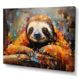 Slumbering Sloth Collage - Sloth Living Room Wall Art
