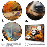 Slumbering Sloth Collage - Sloth Living Room Wall Art
