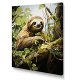 Sloth Slumbering Pastoral - Sloth Canvas Wall Art