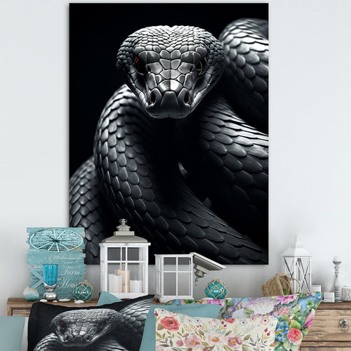 Black Snake Slithering Grace - Snake Wall Decor