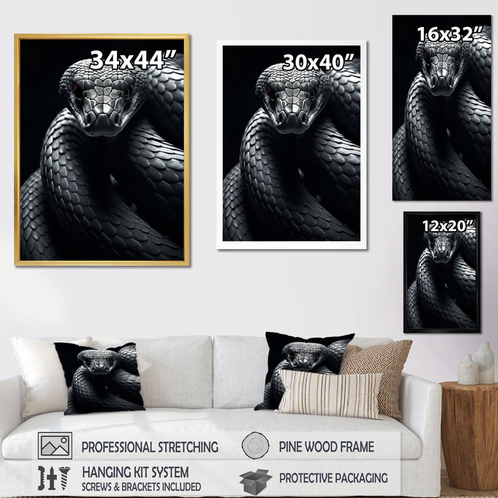 Black Snake Slithering Grace - Snake Wall Decor