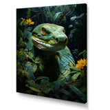 Green Snake Solitude - Snake Wall Art Prints