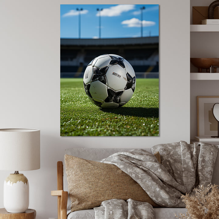 Soccer Ball Of Shadows I - Soccer Canvas Wall Art