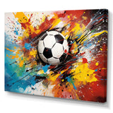 Abstraction Soccer Ball - Sports Canvas Wall Art