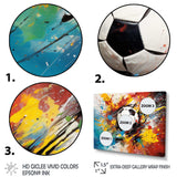 Abstraction Soccer Ball - Sports Canvas Wall Art