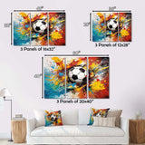 Abstraction Soccer Ball - Sports Canvas Wall Art