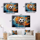 Soccer Ball Kaleidoscope I - Sports Canvas Wall Art