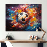 Soccer Ball Kaleidoscope II - Sports Canvas Wall Art