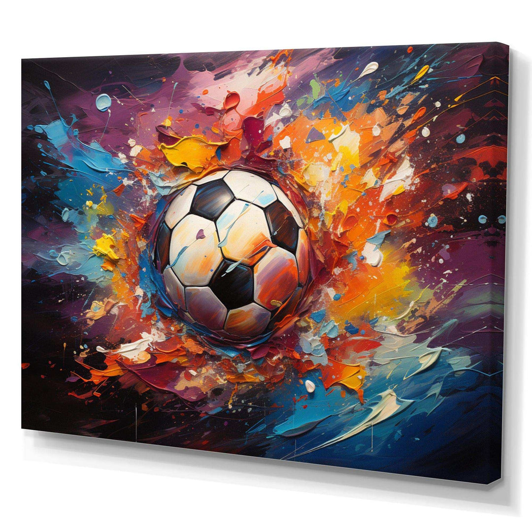 Soccer Ball Kaleidoscope II - Sports Canvas Wall Art