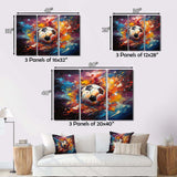 Soccer Ball Kaleidoscope II - Sports Canvas Wall Art