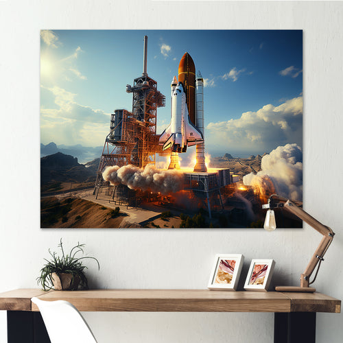 Space Shuttle Payload Deployment I - Space Shuttle Canvas Wall Art