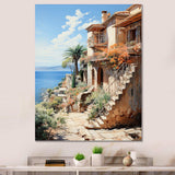 Spain Mediterranean Serenity In Mallorcain - Landscapes Canvas Wall Art