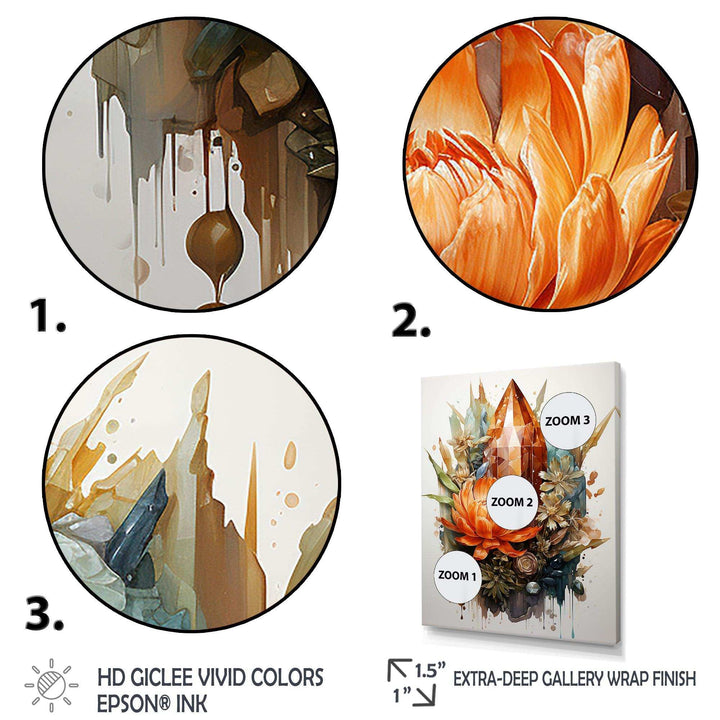 Colorful Spiritual Stone Pyrite II - Spiritual Canvas Wall Art