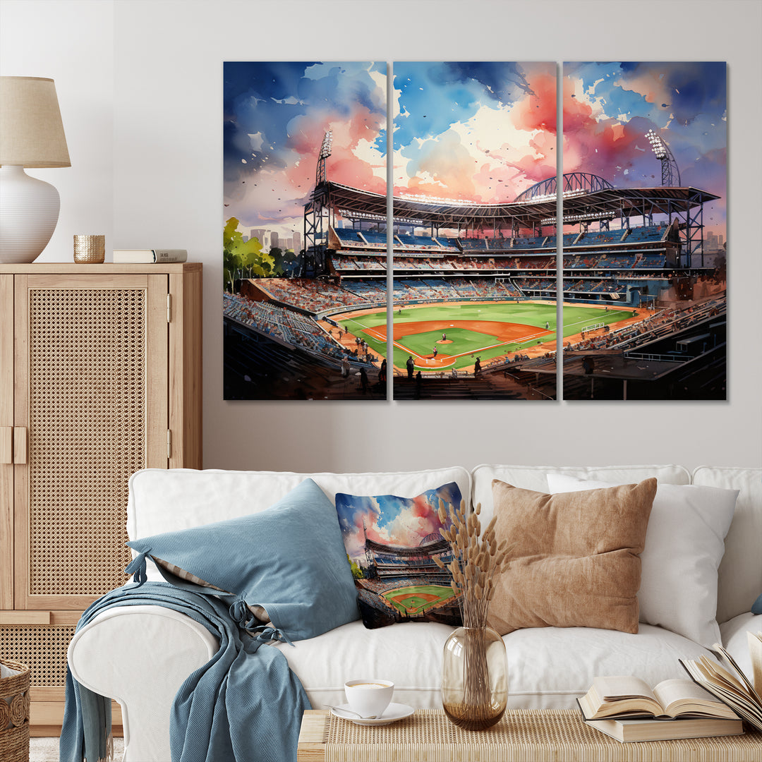 Abstract Baseball Stadium III - Multi-Panels