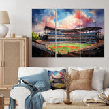 Abstract Baseball Stadium III - Canvas Wall Art Sets