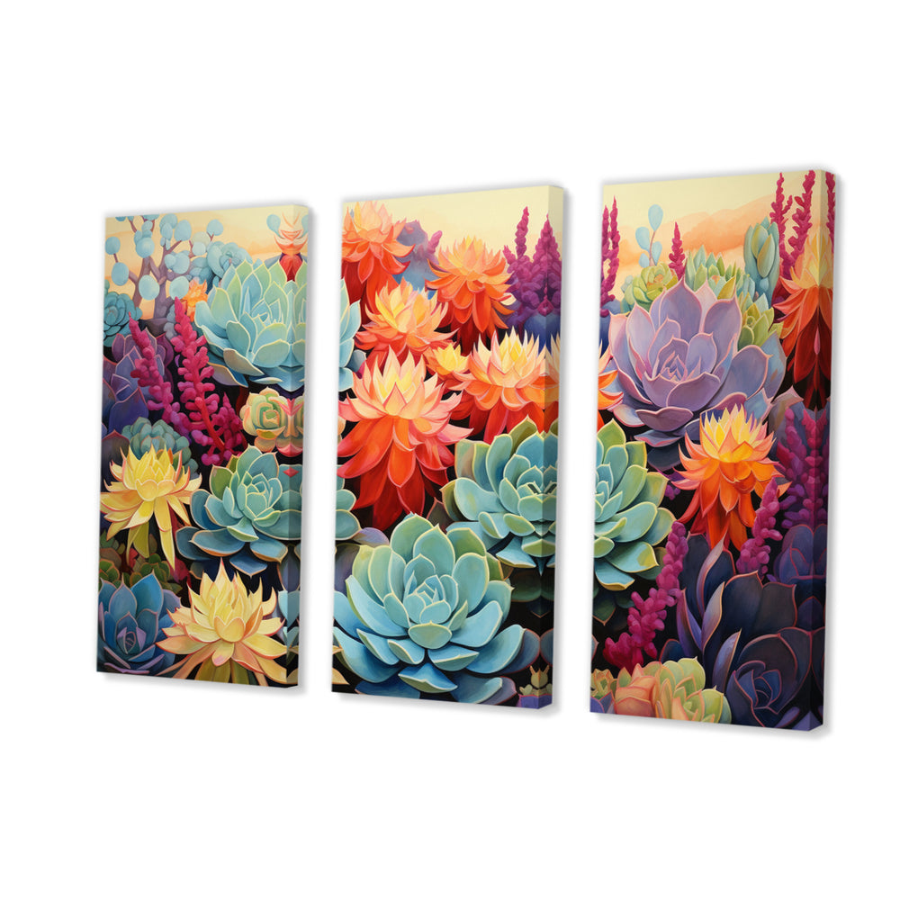 Colorful Succulents Desert Blooms - Multi-Panels