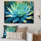 Green Succulents Majestic Agave II - Floral Canvas Wall Art