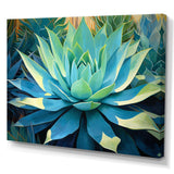 Green Succulents Majestic Agave II - Floral Canvas Wall Art