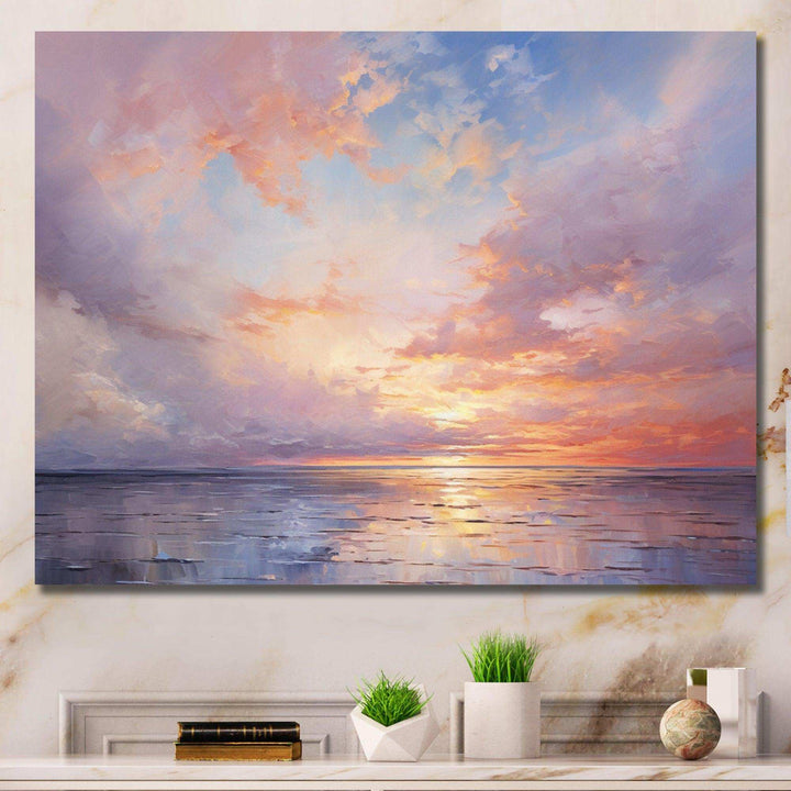 Sunset Cotton Candy Skies V - Landscapes Canvas Wall Art