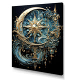 Symbols Crescent Moon And Stars - Fantasy Canvas Wall Art