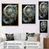 Symbols Crescent Moon And Stars - Fantasy Canvas Wall Art