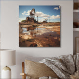 Texas Oil Field Photography - Landscapes Canvas Wall Art