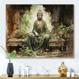 Thailand Ancient Buddha Ruins - Landscapes Canvas Wall Art